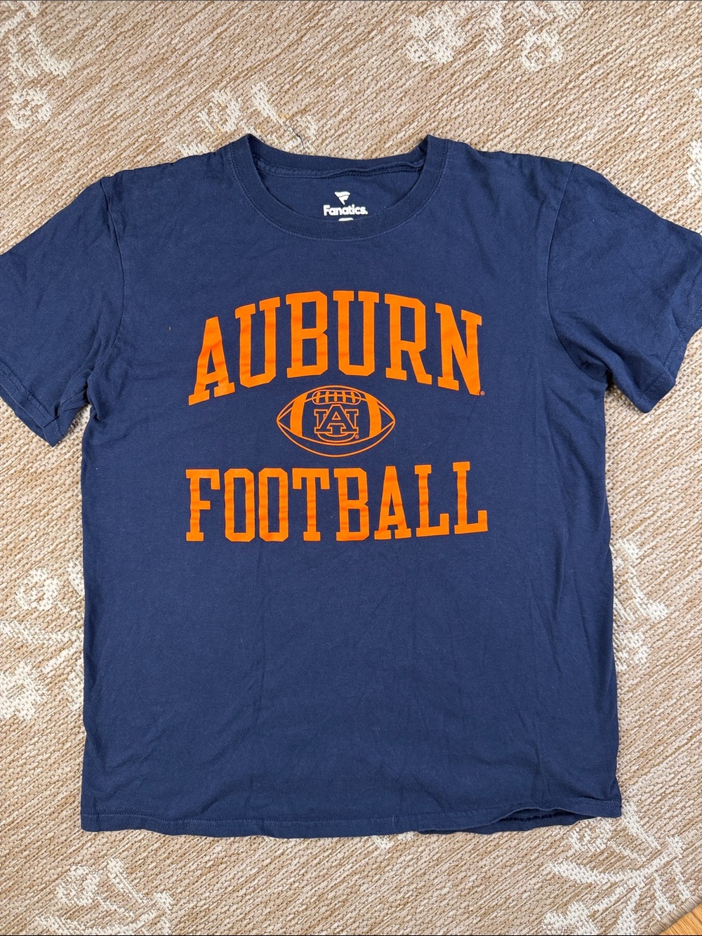 Fanatics Navy and Orange Auburn Football T‑Shirt